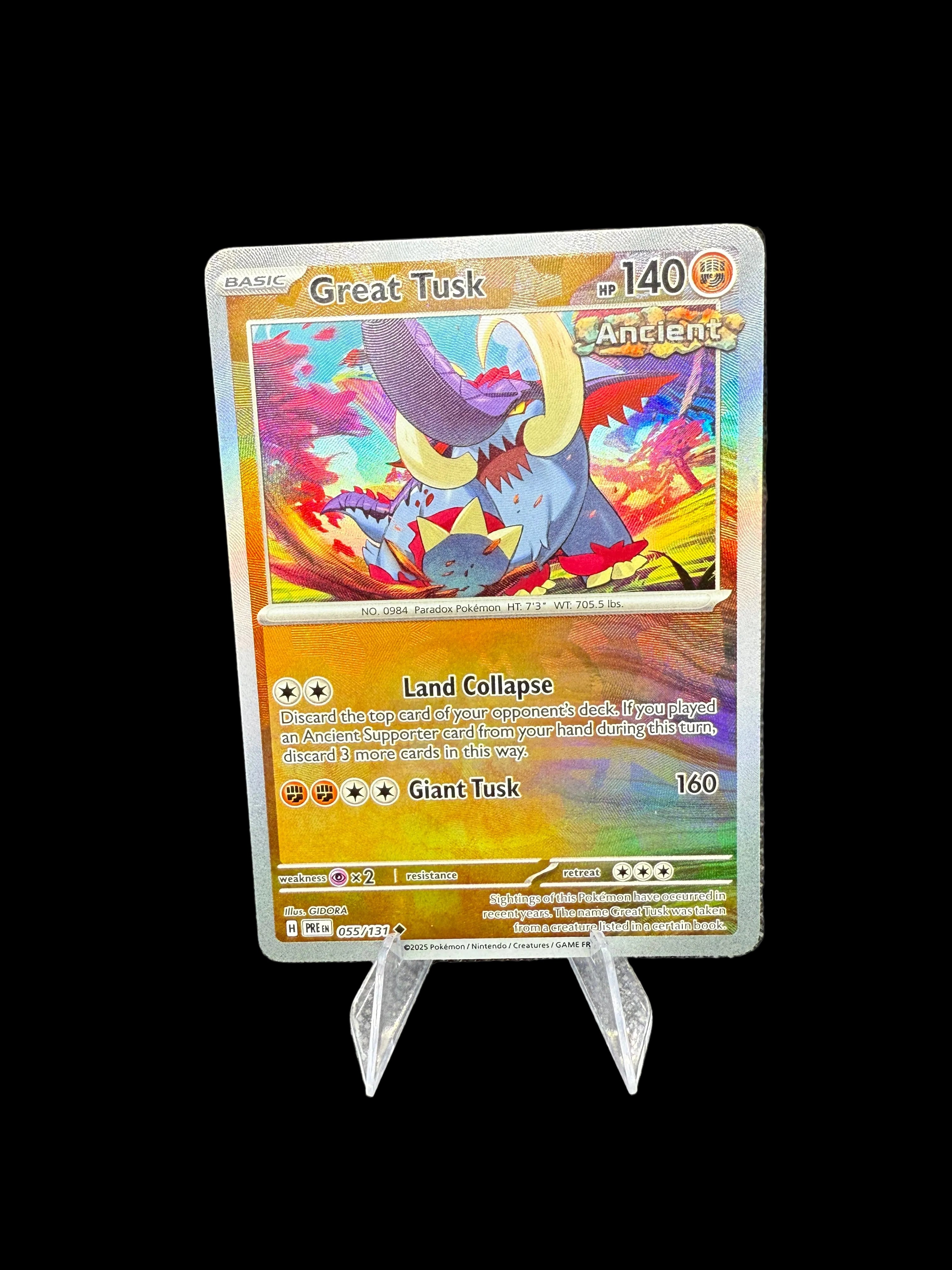 Pokémon TCG Great Tusk Prismatic Evolutions Card 055/131 Masterball