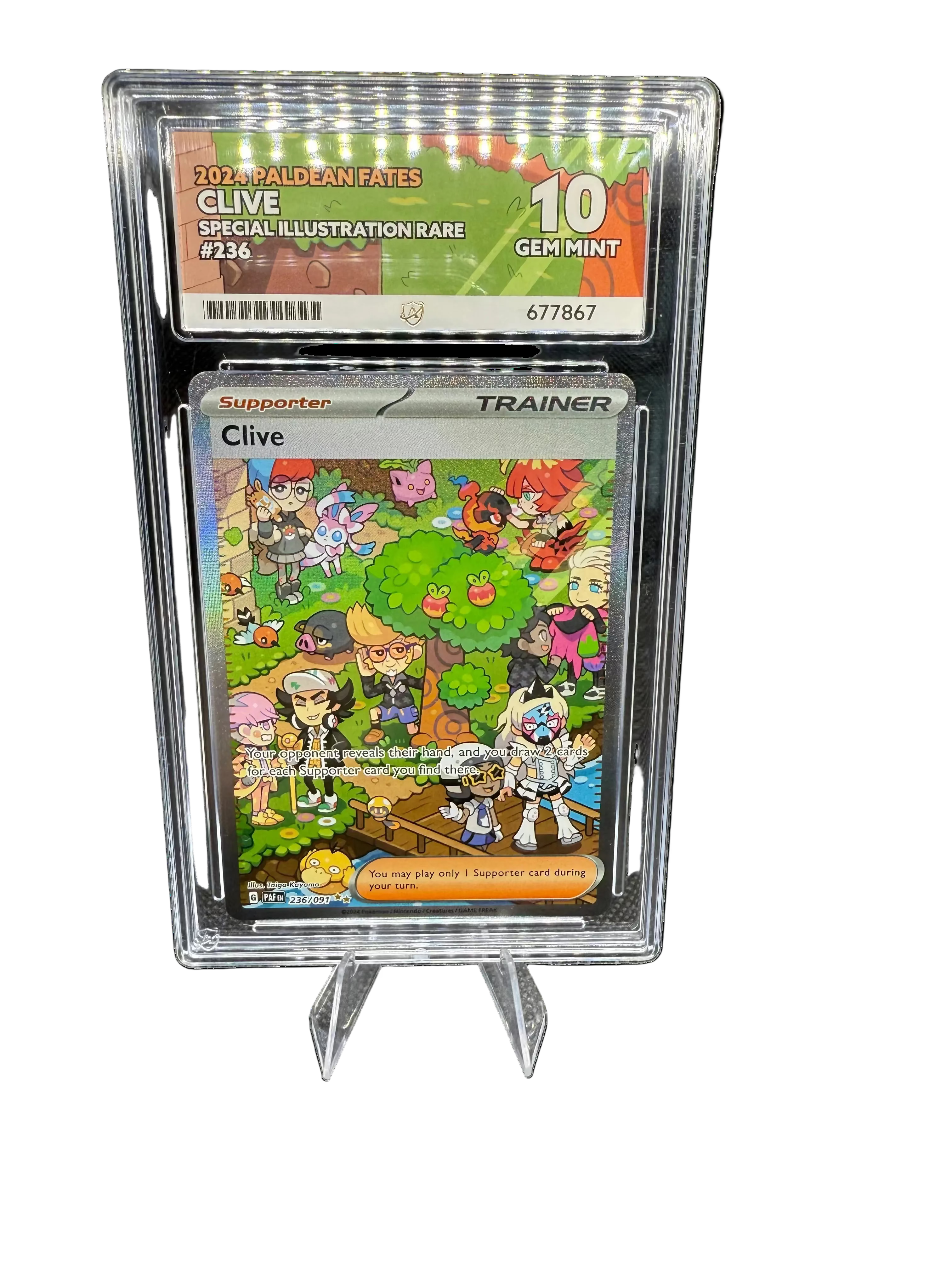 Pokemon TCG Clive SIR Paldean Fates 236/091 ACE 10