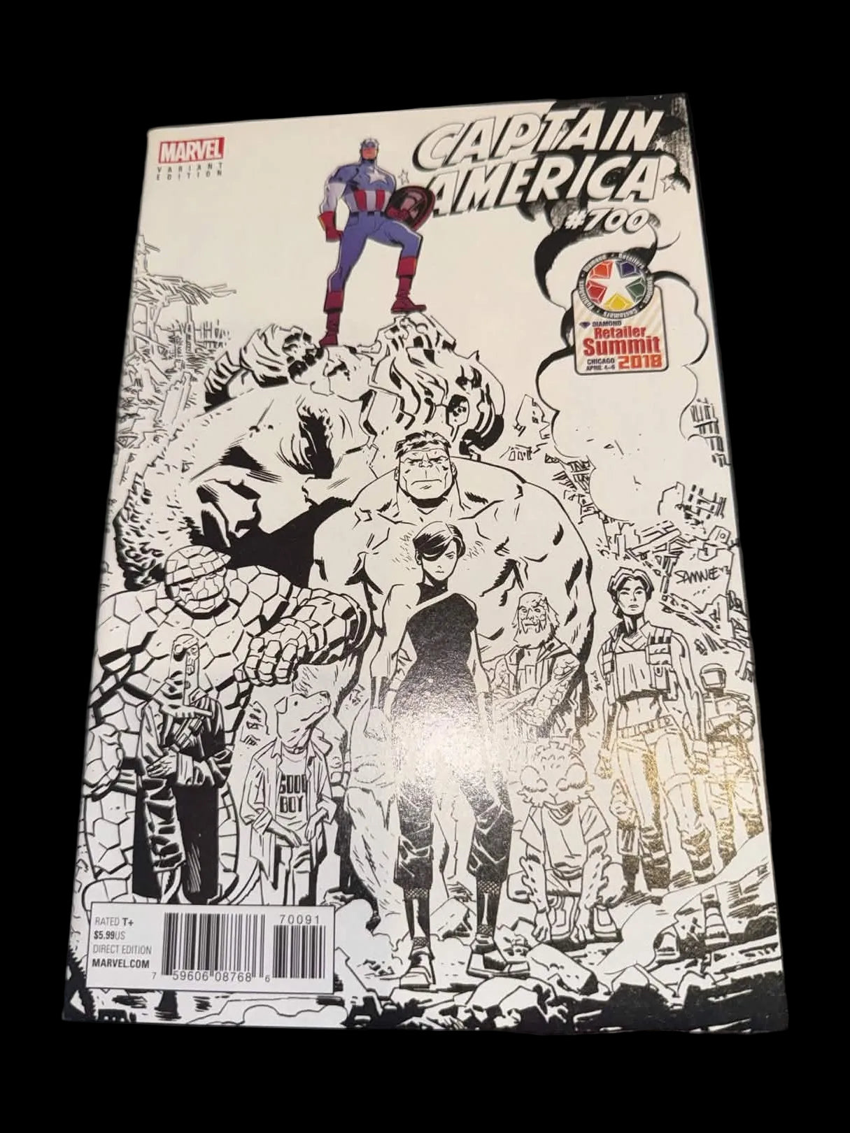 Captain America #700 Diamond Retailer Summit Variant Marvel Comic Book 2018