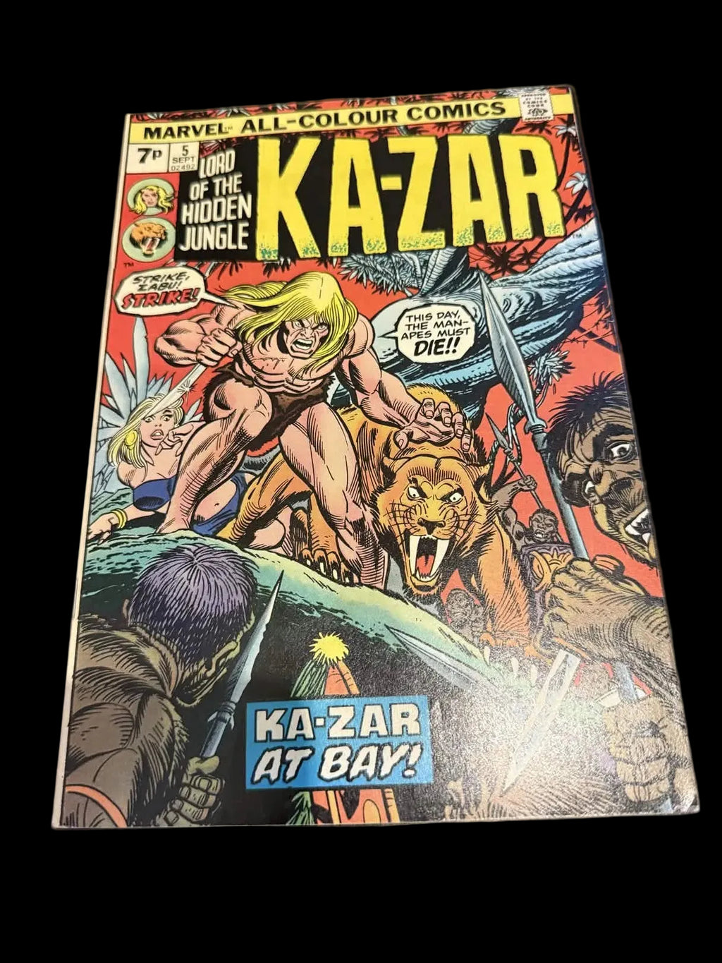 MARVEL COMICS Ka-zar Lord of the hidden Jungle no 5 Sept 1974