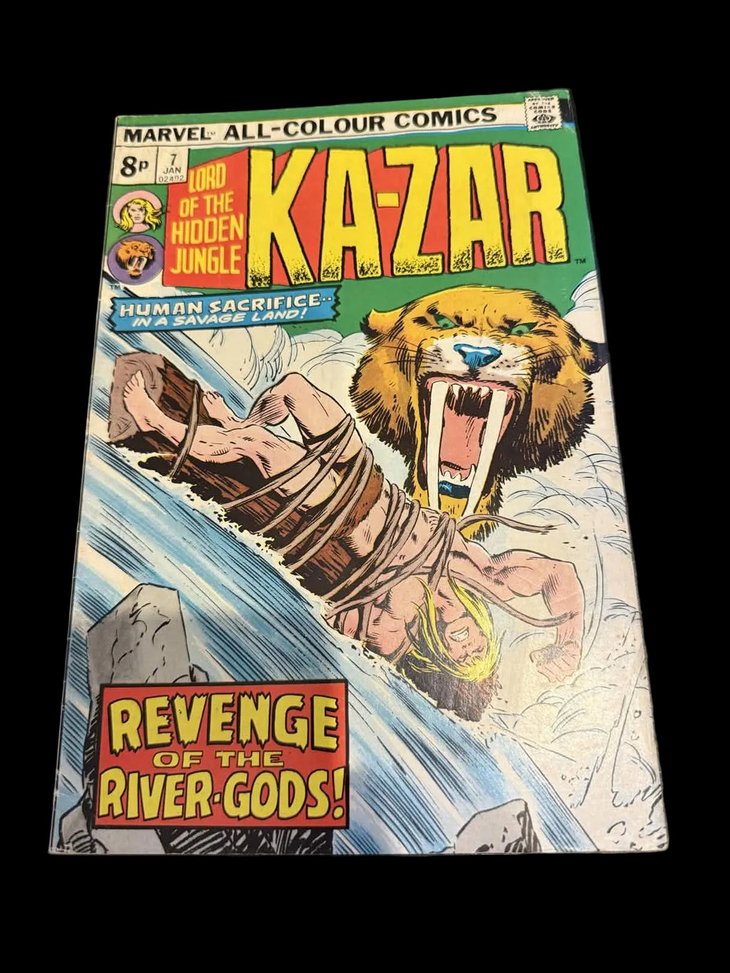 KA-ZAR # 7 CONWAY JOHN BUSCEMA BOB McLEOD 25c 1975 BRONZE AGE MARVEL COMIC BOOK