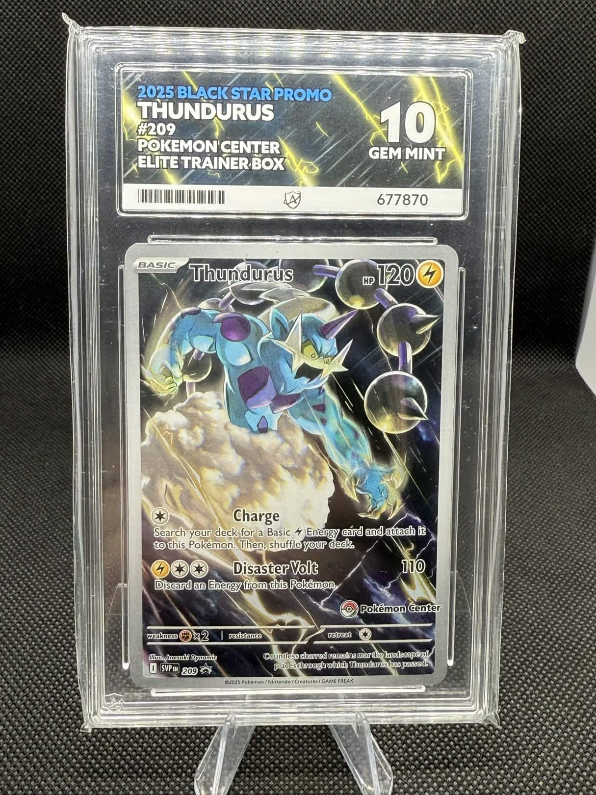Thunderus SVP209 Black Star Promo Pokemon Center Stamped ACE 10 Gem Mint